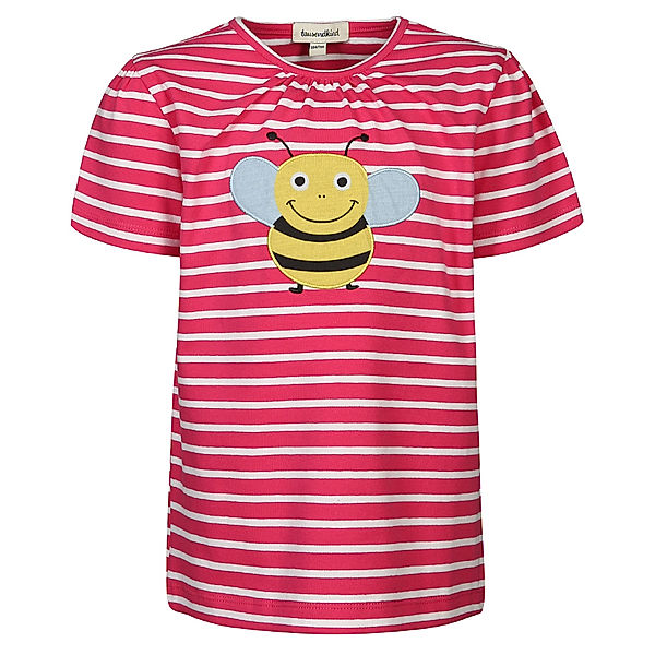 tausendkind collection T-Shirt BIENE BRUMMI gestreift in pink/weiß