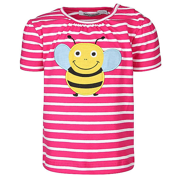 zoolaboo T-Shirt BIENE BRUMMI gestreift in pink/weiss