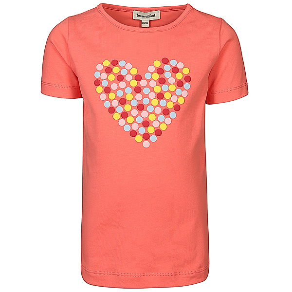 tausendkind collection T-Shirt BIG HEART in peach pink