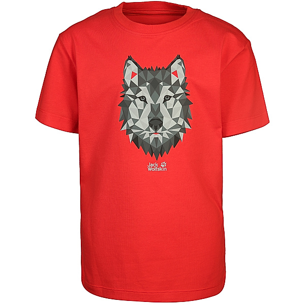 Jack Wolfskin T-Shirt BRAND WOLF in peak red