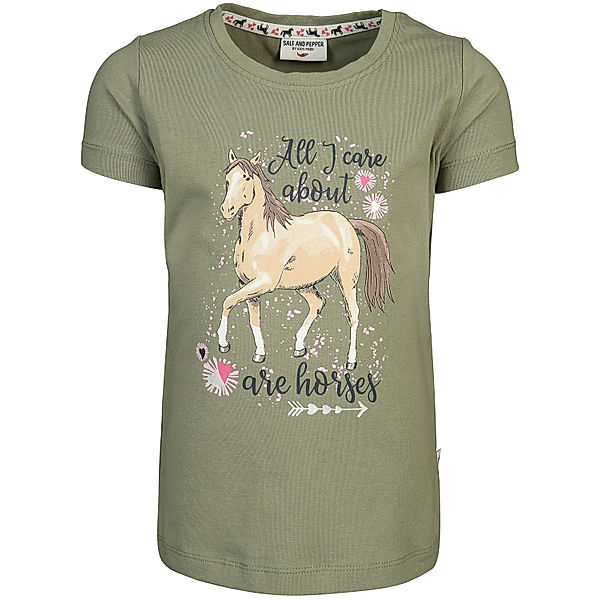 Salt & Pepper T-Shirt CARE ABOUT HORSES in cactus