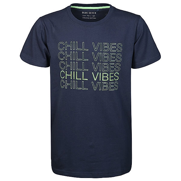 BLUE SEVEN T-Shirt CHILL VIBES in dunkelblau