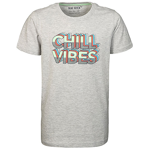 BLUE SEVEN T-Shirt CHILL VIBES in grau melange