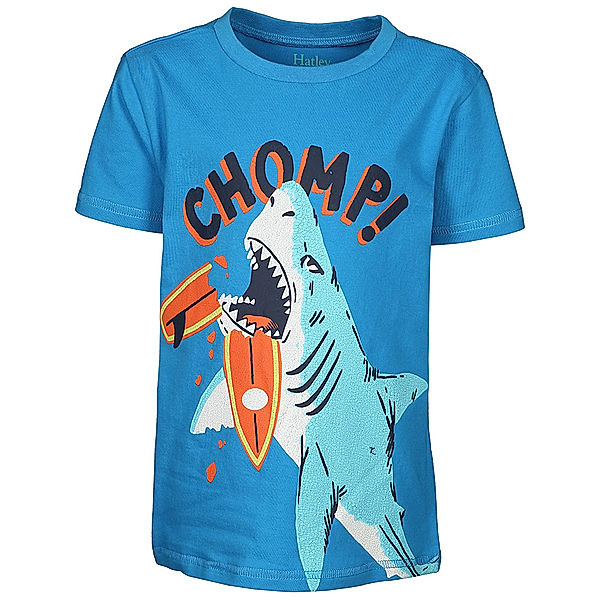 Hatley T-Shirt CHOMPING SHARK in blau