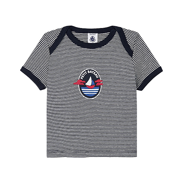 Petit Bateau T-Shirt CLOUDY OCEAN gestreift in dunkelblau