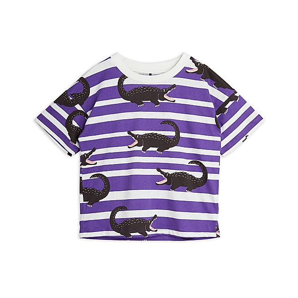 mini rodini T-Shirt  CROCODILES AOP in purple