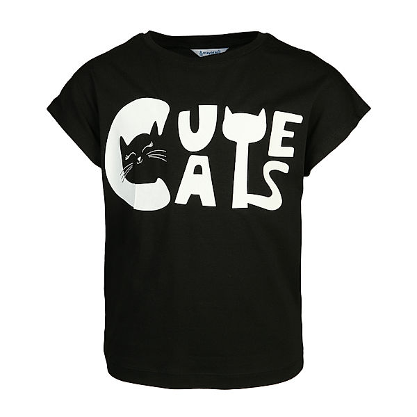 Mayoral T-Shirt CUTE CATS in schwarz