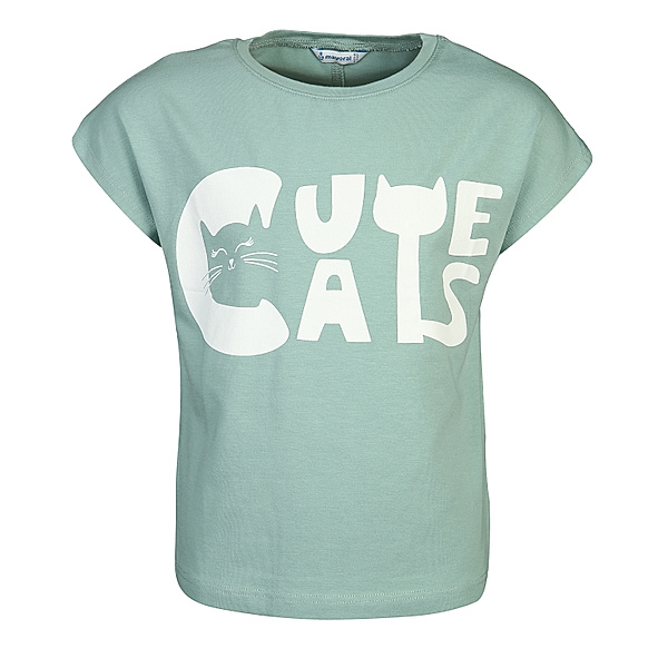 Mayoral T-Shirt CUTE CATS in wasserblau