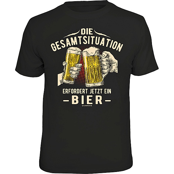 T-Shirt Die Gesamtsituation erfordert jetzt ein Bier (Grösse: L)