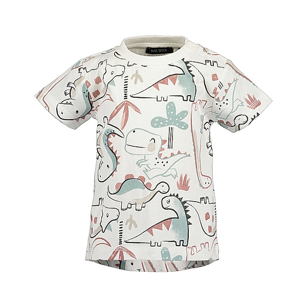 BLUE SEVEN T-Shirt DINO PARTY in offwhite