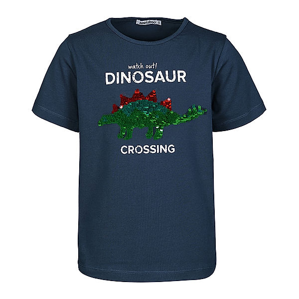 zoolaboo T-Shirt DINOSAUR CROSSING mit Wendepailletten in dunkelblau