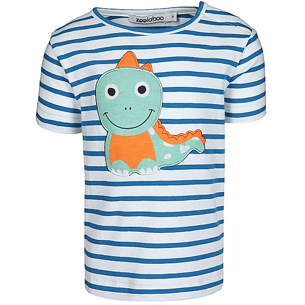 zoolaboo T-Shirt DRACHE gestreift in weiß/blau