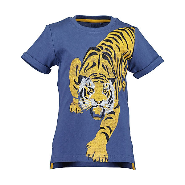 BLUE SEVEN T-Shirt EL TIGRE in jeansblau