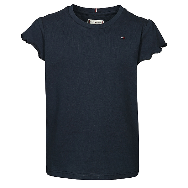 TOMMY HILFIGER T-Shirt ESSENTIAL RUFFLE in twilight navy