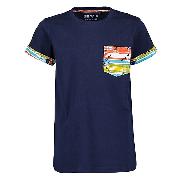 BLUE SEVEN T-Shirt ETHNO in ultramarin