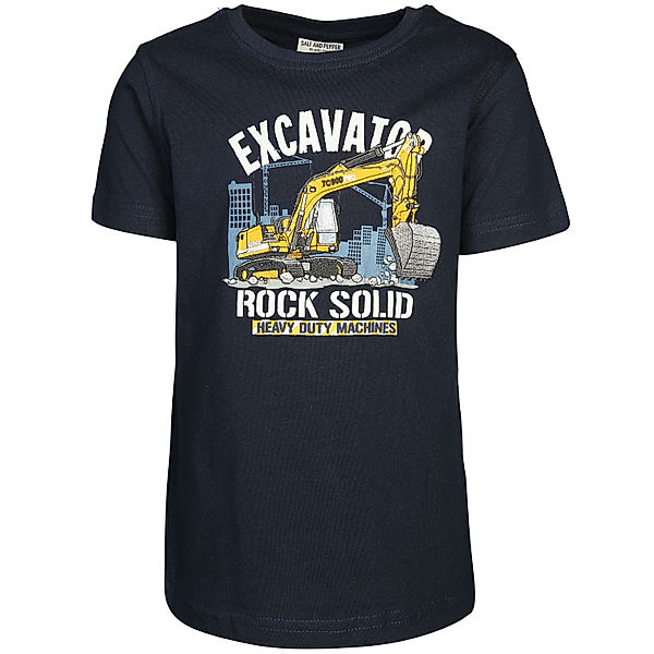 Salt & Pepper T-Shirt EXCAVATOR in navy