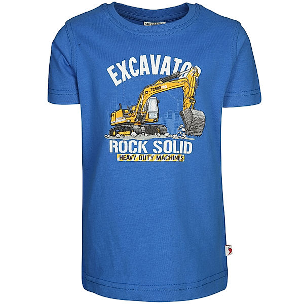 Salt & Pepper T-Shirt EXCAVATOR in strong blue
