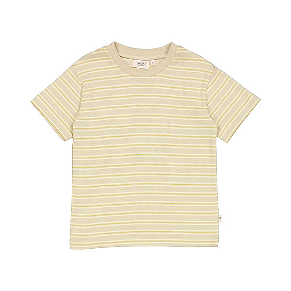 Wheat T-Shirt FABIAN STRIPE in grau/beige