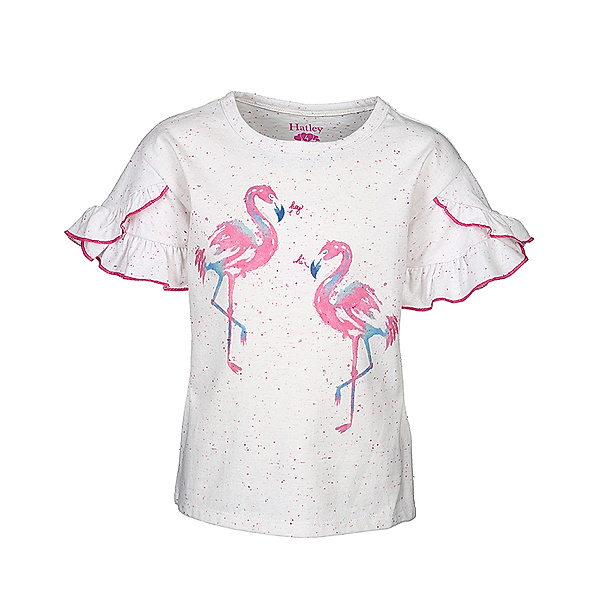 Hatley T-Shirt FANCY FLAMINGO in weiss/pink
