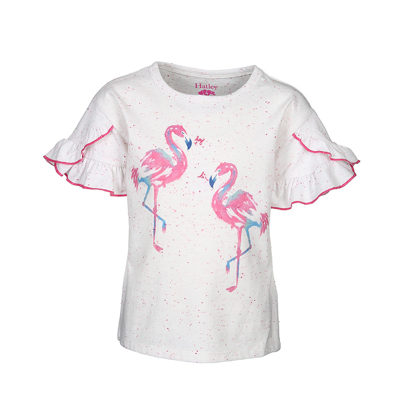 T-Shirt FANCY FLAMINGO in weiß/pink