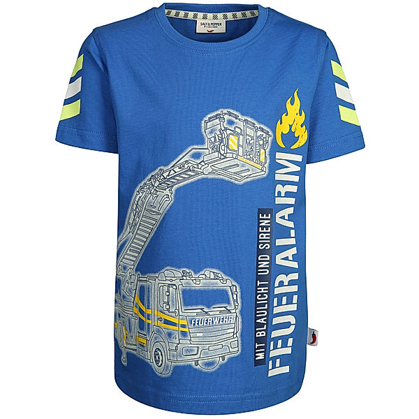 Salt & Pepper T-Shirt FEUERALARM GLOW IN THE DARK in strong blue