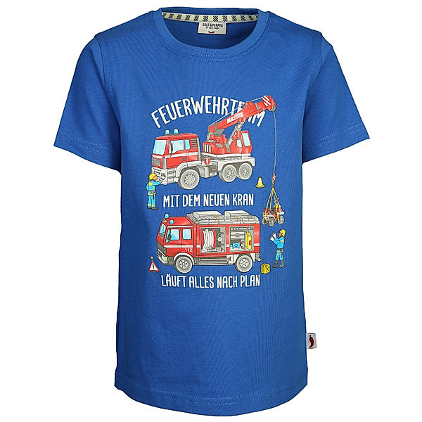 Salt & Pepper T-Shirt FEUERWEHRTEAM in strong blue