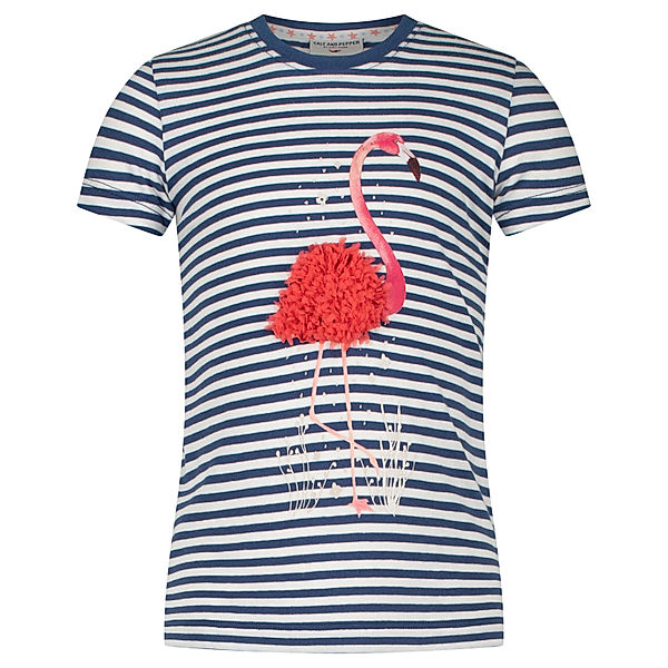 Salt & Pepper T-Shirt FLAMINGO gestreift in ink blue