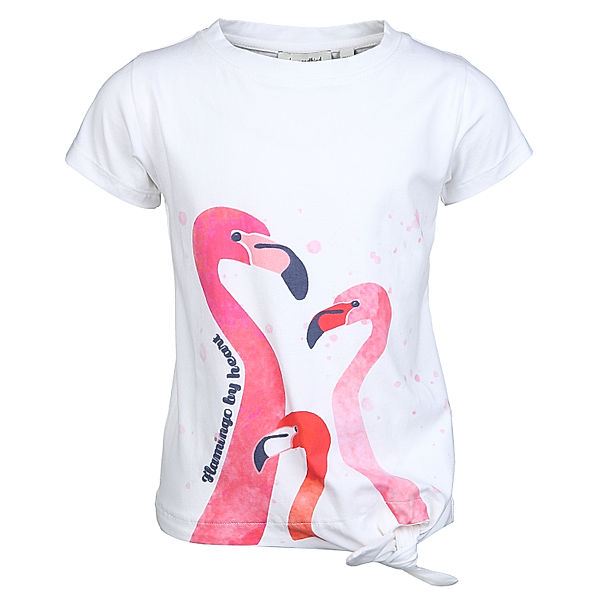 tausendkind collection T-Shirt FLAMINGO in weiss