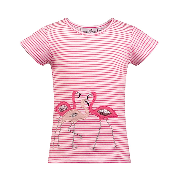 happy girls T-Shirt FLAMINGOS gestreift in light pink