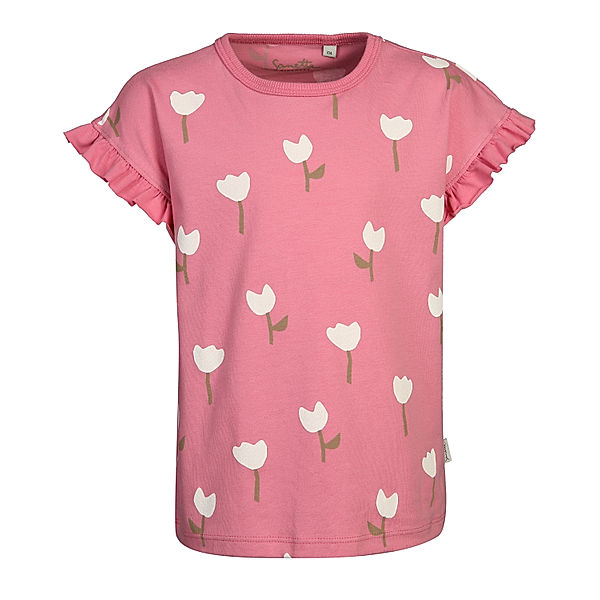 Sanetta T-Shirt FLOWER in pink hibiskus