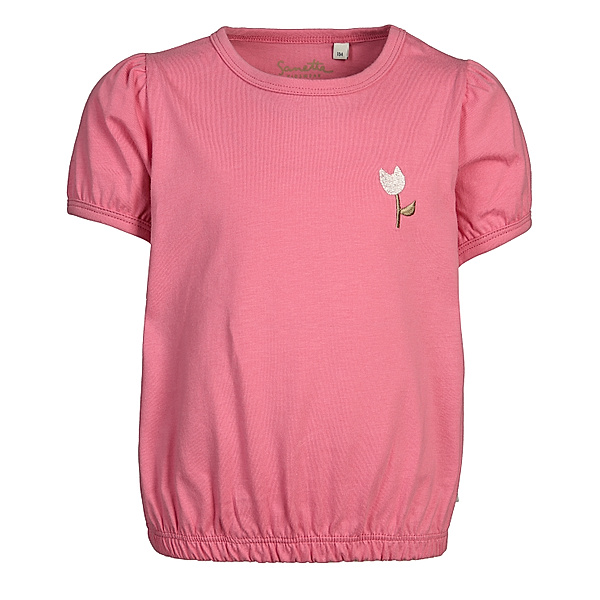 Sanetta T-Shirt FLOWER UNI in pink hibiskus