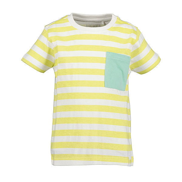 BLUE SEVEN T-Shirt FRESH gestreift in weiß/gelb