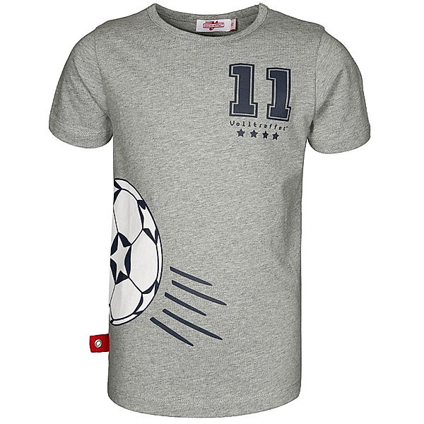 Volltreffer T-Shirt FUßBALL NR. 11 in grau melange