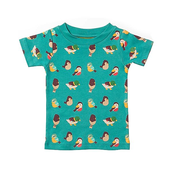 Little Green Radicals T-Shirt GARDEN BIRDS in blau