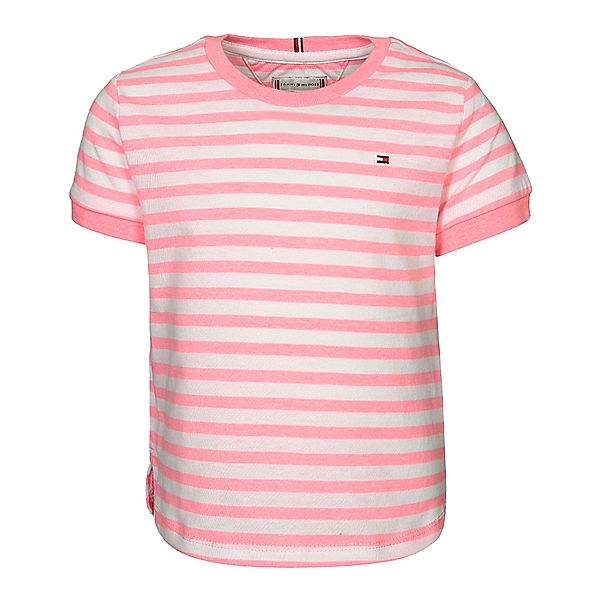 TOMMY HILFIGER T-Shirt GIRLS ESSENTIAL STRIPE in cotton candy