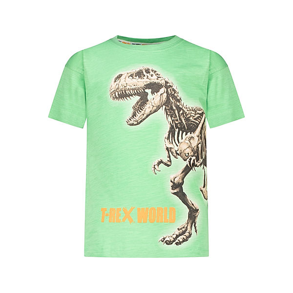 SALT AND PEPPER T-Shirt GLOWING T-REX  in grass green