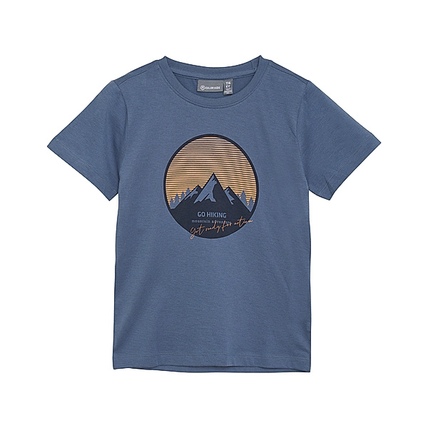 Color Kids T-Shirt GO HIKING in vintage indigo