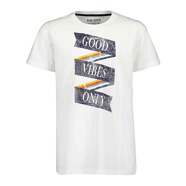 BLUE SEVEN T-Shirt GOOD VIBES in white