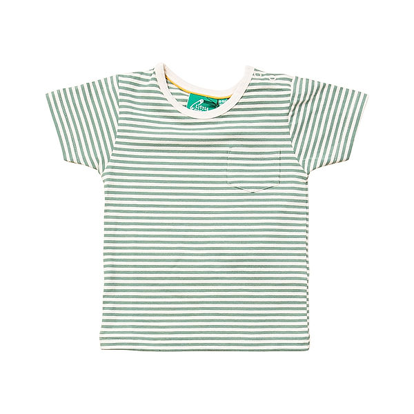 Little Green Radicals T-Shirt GREEN STRIPES in weiß/grün