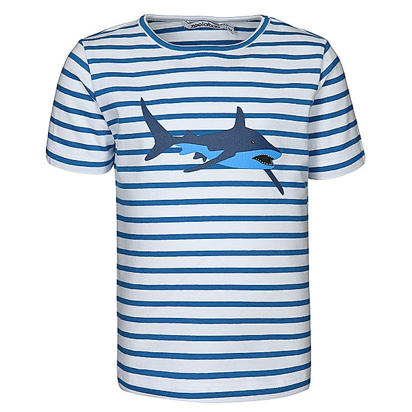 zoolaboo T-Shirt HAI gestreift in blau/weiß