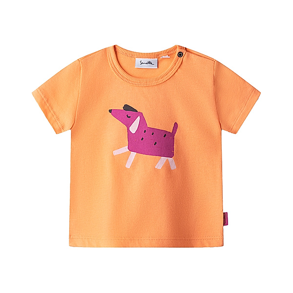 Sanetta Pure T-Shirt HAPPY DOG in orange blush