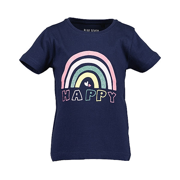 BLUE SEVEN T-Shirt HAPPY RAINBOW in blau