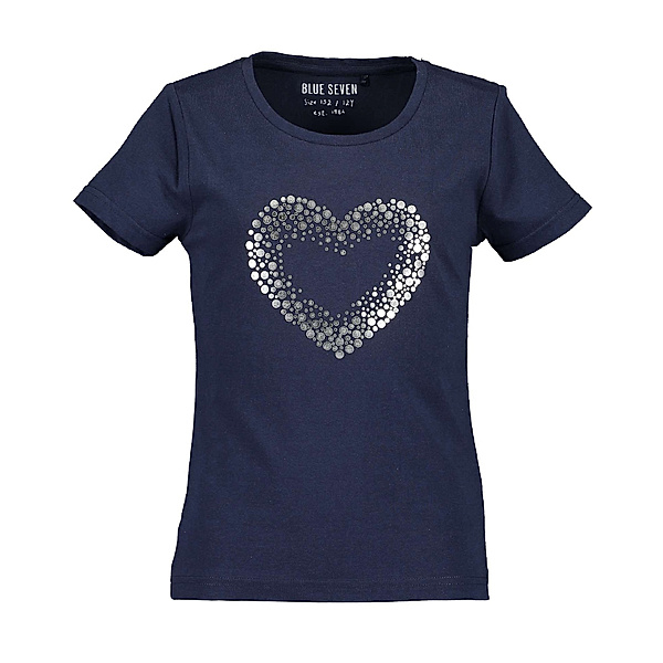 BLUE SEVEN T-Shirt HEARTBEAT in dunkelblau
