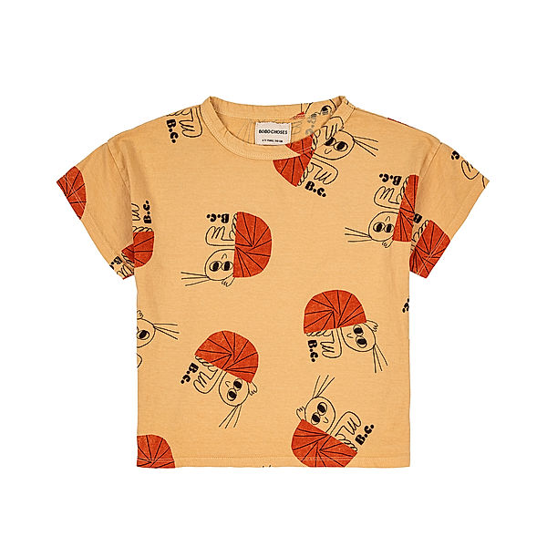 Bobo Choses T-Shirt HERMIT CRAB ALL OVER in peach