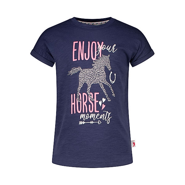 SALT AND PEPPER T-Shirt HORSE MOMENTS in true navy