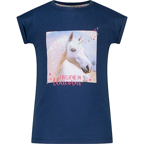 Salt & Pepper T-Shirt I BELIEVE IN UNICORNS in ink blue