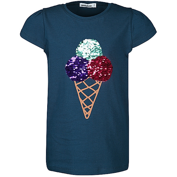 zoolaboo T-Shirt ICE CREAM mit Wendepailletten in dunkelblau