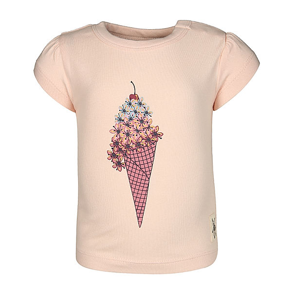 small rags T-Shirt IRON ICE CREAM mit Glitzer in zartrosa