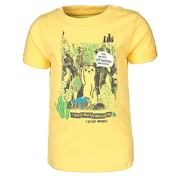 BLUE SEVEN T-Shirt IT‘S A CACTUS WORLD in gelb