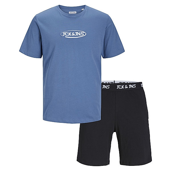 JACK & JONES T-Shirt JACOLIVER inkl. Shorts in coronet blue